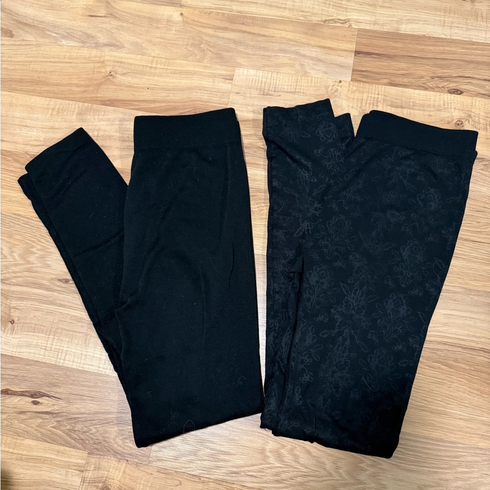 Pink Republic Black Textured Leggings